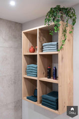 Badkamer met eikenhout en beton-Solidus Meubelen-alle,Badkamer-OBLY