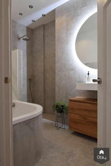 Badkamer met terrazzo tegels en visgraat motief-Studio Lieke Sanders-alle,Badkamer-OBLY