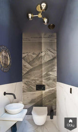 Badkamer met waterbestendig behang-Ijzersterk Interieurontwerp-alle,Badkamer-OBLY