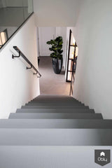 Betonlook vloer met stalen deuren-Willem Designvloeren B.V.-alle,Woonkamer-Betonlook vloer met stalen deuren | OBLY.com-OBLY