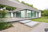 Buitenzonwering elecktrische screen-Caspar Dekkers Interieurs-alle,buitenzonwering screen,elektrische buitenzonwering,elektrische screens zonwering,Exterieur,moderne zonwering woning,screens buitenzonwering,zonwering grote ramen,zonwering moderne villa-OBLY