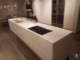 Corian keukeneiland met verlijmde dubbele spoelbak-Cora Techniek-alle,Keuken-OBLY