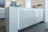 Corian werkblad met verlijmde zijwang en LED-verlichting-Cora Techniek-alle,Keuken-OBLY