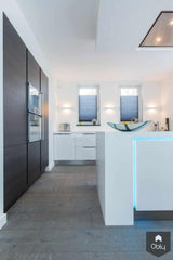 Corian werkblad met verlijmde zijwang en LED-verlichting-Cora Techniek-alle,Keuken-OBLY