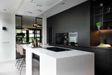 Design leefkeuken op maat-Design leefkeuken op maat-Donkere keuken,Interieur,Keuken,Keukeneiland,Sfeerverlichting-Design leefkeuken op maat-OBLY