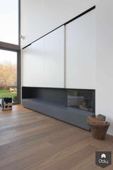 Donkere plankenvloer brengt warmte in strakke woning-NOBEL Flooring-alle,Woonkamer-OBLY