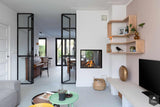 Doorkijkhaard in jaren 30 woning-Van der Pluijm Haard & Schouw-Woonkamer-Doorkijkhaard in jaren 30 woning-OBLY