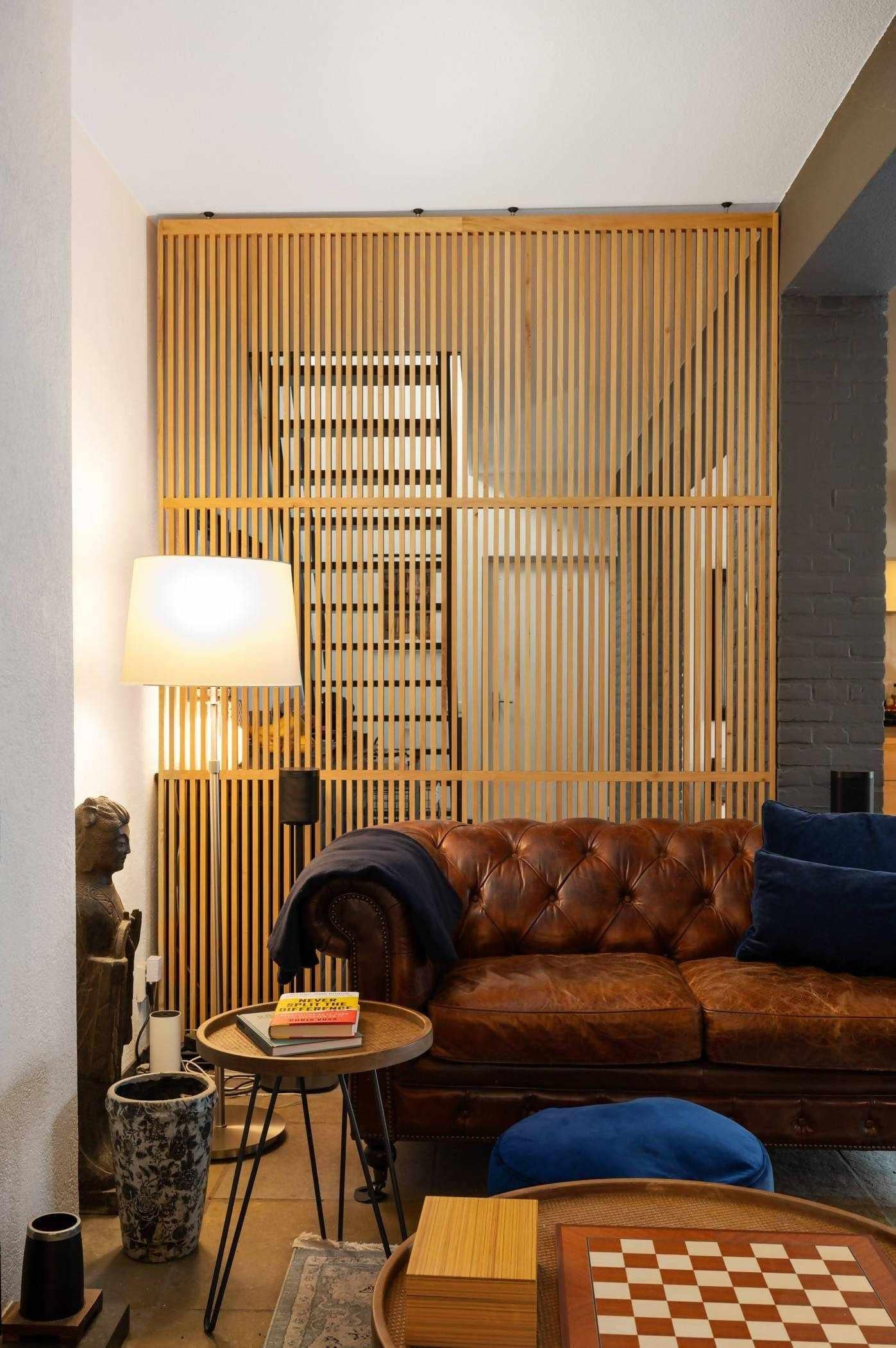 Dubbele roomdivider woonkamer-Houten roomdivider-Woonkamer-OBLY