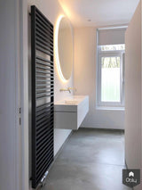 Dubbele wastafel met zwart eiken meubel-TIZ Design-alle,Badkamer-OBLY