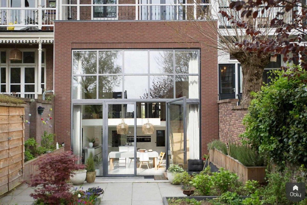 Dubbelhoge uitbouw aan singelwoning-Richèl Lubbers Architecten-Aanbouw,dubbelhoog,open leefruimte,souterrain,stedelijke renovatie,vide-Dubbelhoge uitbouw aan singelwoning -OBLY