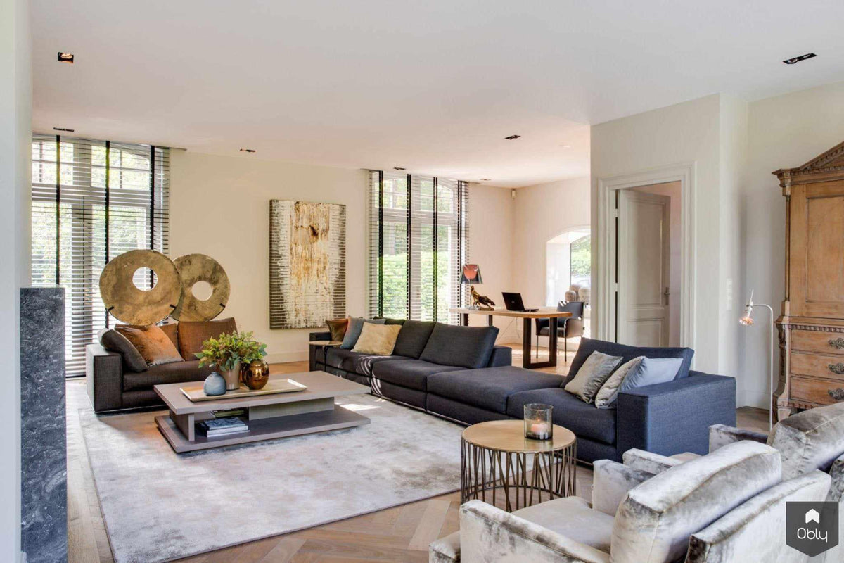 Eigentijds Jachthuis-Erik Koijen-alle,exclusieve woning,jachthuis renovatie,marmer interieur,wengé keuken,Woonkamer-OBLY