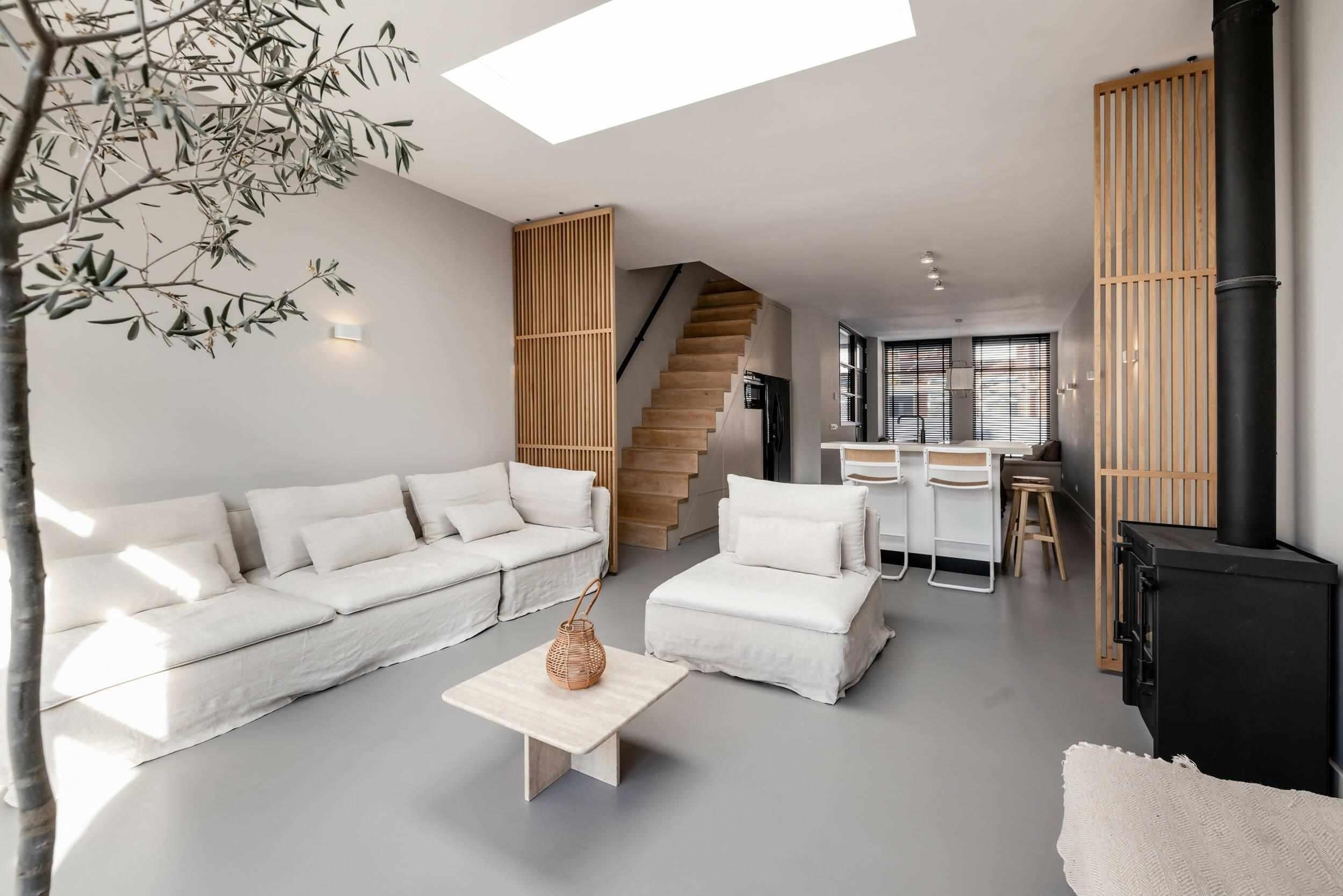 Ensuite roomdivider-Houten roomdivider-woonkamer-Houten roomdivider ensuite delen-OBLY