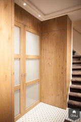 Entree hal en garderobe Eiken hout-Wood Creations-alle,Entree hal trap-OBLY