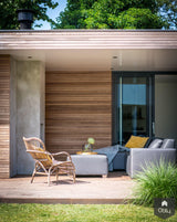 Gastenverblijf met red cedar en glazen pui-BABBET. Interieur: Plan & Design-alle,Exterieur vrijstaand-OBLY