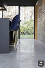 Gevlinderde betonvloer in moderne villa-Willem Designvloeren B.V.-alle,Keuken-OBLY