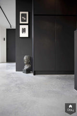 Gevlinderde betonvloer in moderne villa-Willem Designvloeren B.V.-alle,Keuken-OBLY