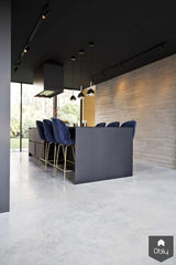 Gevlinderde betonvloer in moderne villa-Willem Designvloeren B.V.-alle,Keuken-OBLY
