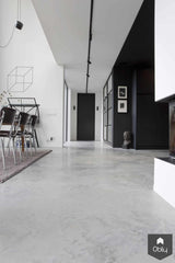 Gevlinderde betonvloer in moderne villa-Willem Designvloeren B.V.-alle,Keuken-OBLY