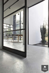 Gevlinderde betonvloer in moderne villa-Willem Designvloeren B.V.-alle,Keuken-OBLY
