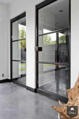 Gevlinderde woonbeton vloer en stalen deuren-Willem Designvloeren B.V.-alle,Woonkamer-Gevlinderde woonbeton vloer en stalen deuren | OBLY.com-OBLY