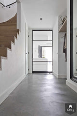 Gevlinderde woonbeton vloer in midden grijs-Willem Designvloeren B.V.-alle,Woonkamer-OBLY