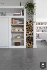 Gevlinderde woonbeton vloer in midden grijs-Willem Designvloeren B.V.-alle,Woonkamer-OBLY