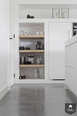 Gevlinderde woonbeton vloer in midden grijs-Willem Designvloeren B.V.-alle,Woonkamer-OBLY