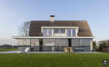 Glazen schuifpui woning aan het water-KELLER minimal windows® by Kumasol-alle,Exterieur vrijstaand,Vrijstaand-Glazen schuifpui woning aan het water | OBLY.com-OBLY
