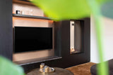 Haard in roomdivider-Match vuur & Interieur-Woonkamer-OBLY