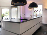 Hoogglans lak witte keuken in greeploos design-Keukenarchitectuur Midden Brabant-alle,Keuken-OBLY