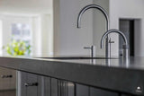 Hoogglans zwarte keuken met industriële look-Mereno-alle,Keuken-OBLY