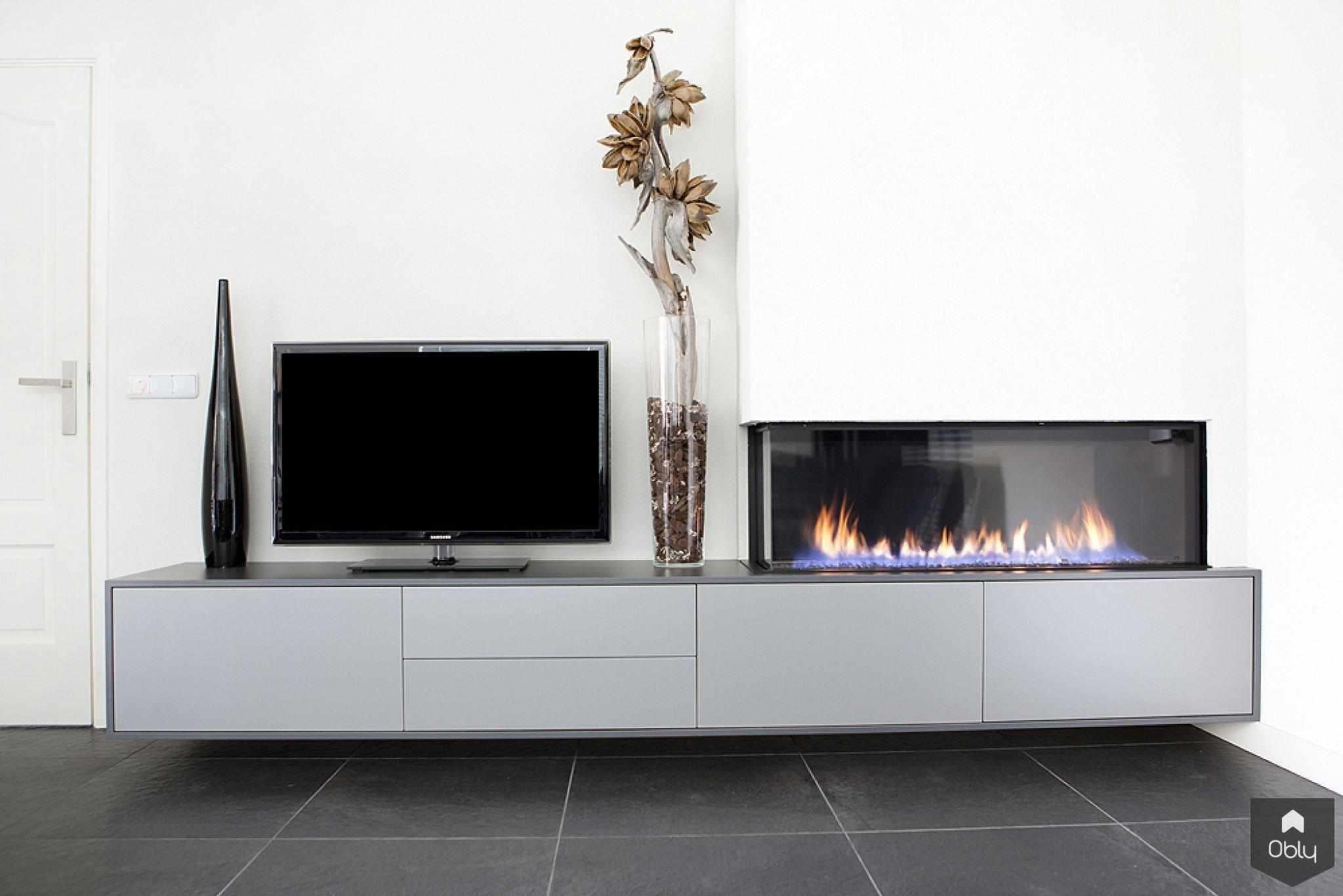 IDuMMdesign maatwerk lowboard-IDuMM Design-alle,grafietgrijs meubel,haardmeubel op maat,interieurbouw maatwerk meubel,maatwerk lowboard,maatwerk tv meubel,modern lowboard,tv meubel met haard,Woonkamer-OBLY