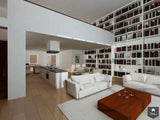 Indeling en inrichting van modern appartement met vide-Suzanne-Holtz-Studio-alle,appartement met vide,luxe interieurontwerp,modern appartement,moderne wooninspiratie,open keuken met kookeiland,Woonkamer-OBLY