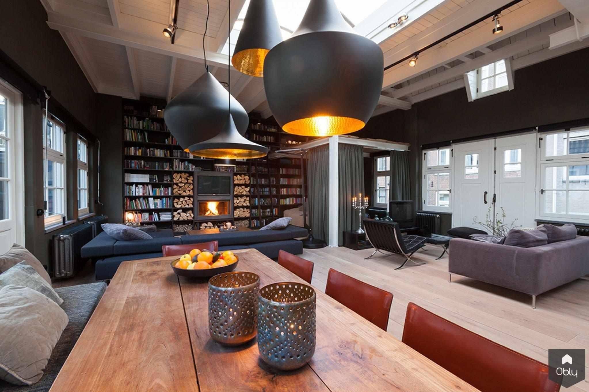 Inrichting en indeling Loft Amsterdam-Cris van Amsterdam-alle,design loft woonkamer,industriële loft inrichting,loft interieur ontwerp,luxe loft appartement,open loft woonruimte,Woonkamer-OBLY