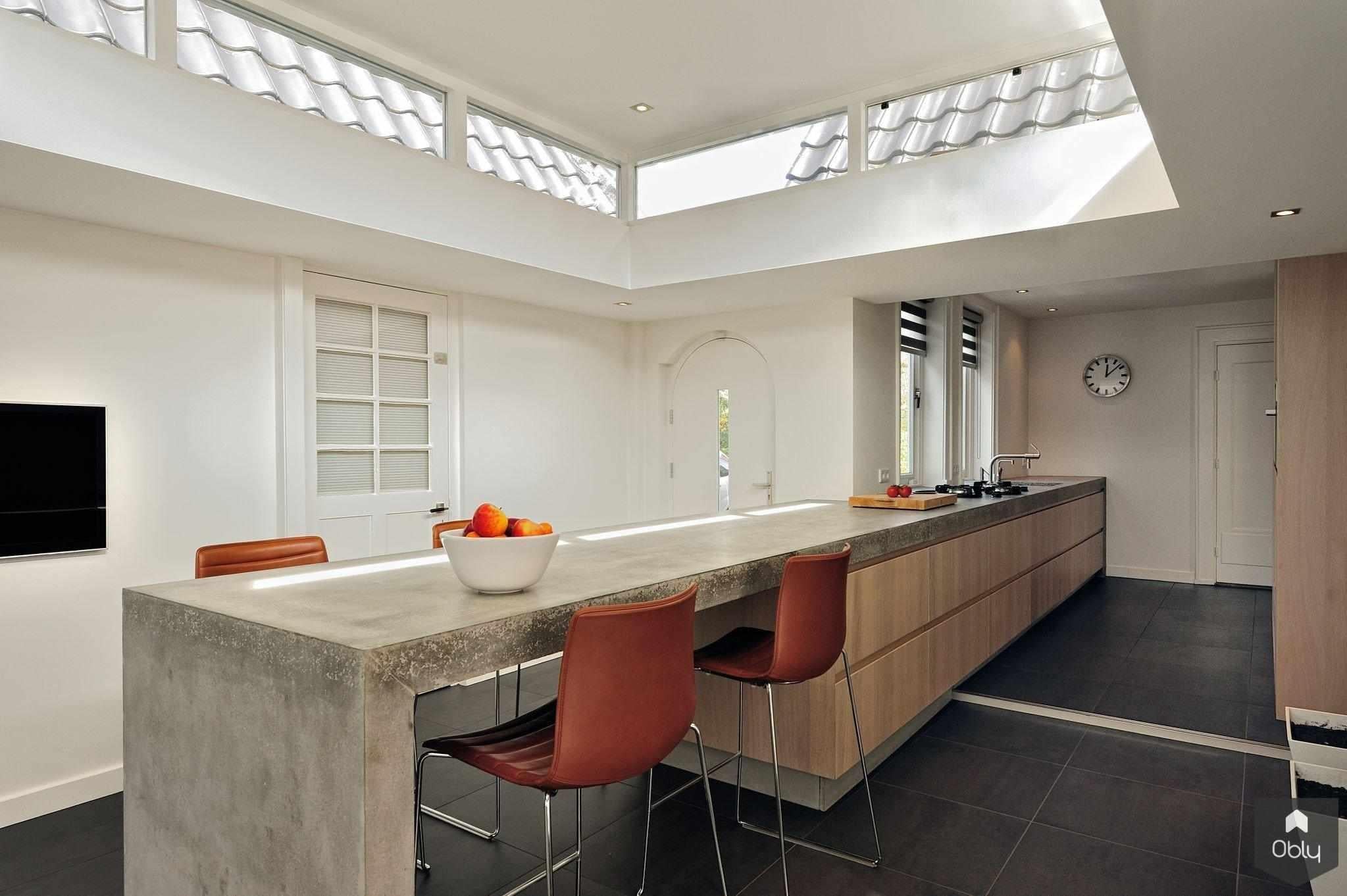 Keuken Naarden-Maxim Winkelaar Architects-alle,beton aanrechtblad,jaren 30 woning,Keuken,moderne keuken,strakke lijnen-OBLY