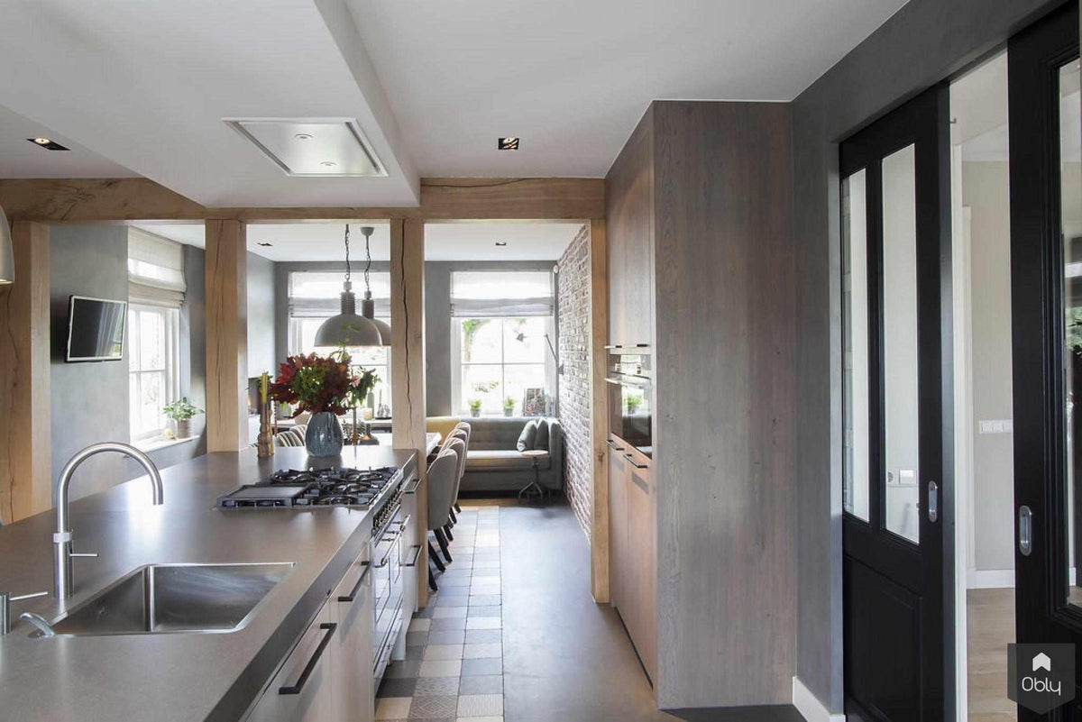 Keuken Stoer eiken hout met werkplek-Wood Creations-alle,Keuken-OBLY