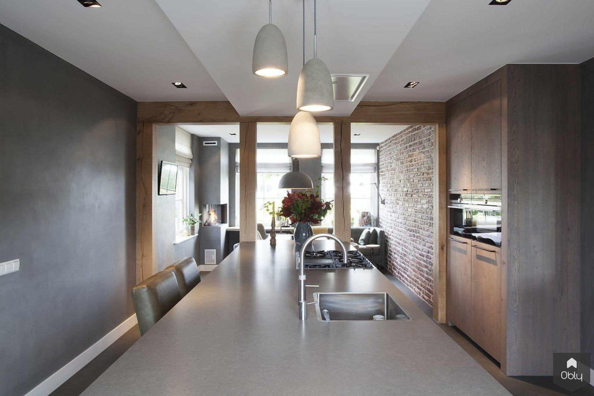 Keuken Stoer eiken hout met werkplek-Wood Creations-alle,Keuken-OBLY