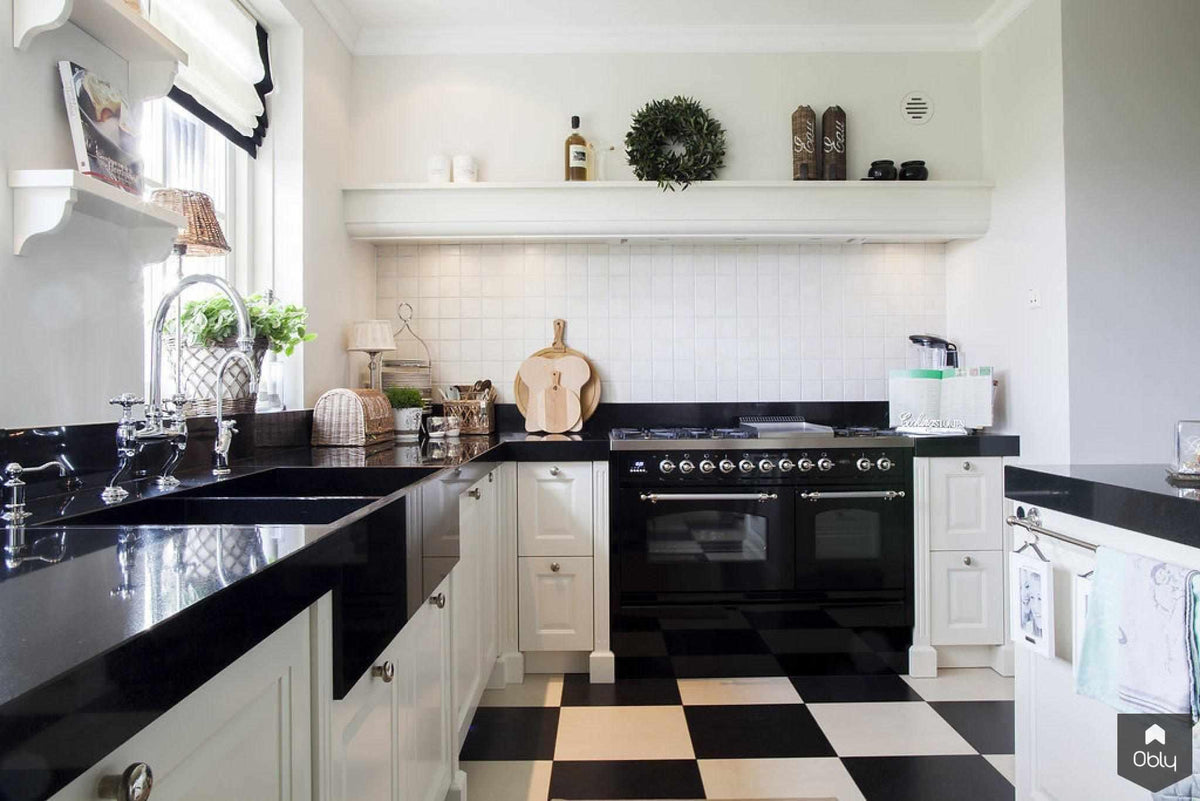 Keuken landelijk klassiek in zwart wit-Wood Creations-alle,Keuken-OBLY