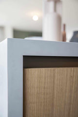 Keuken met mat zwarte hoge kastenwand-Ergoform-alle,Keuken,Woonkamer- Keuken met mat zwarte hoge kastenwand -OBLY