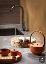 Keukenbladen trends 2020-Dekker Zevenhuizen-alle,design keukenblad,Eternal Rocks,gouden kraan,Keuken,keukenbladen trends,luxe keuken,marmerlook werkblad,moderne keuken,natuursteen look,Soft Reflections-OBLY