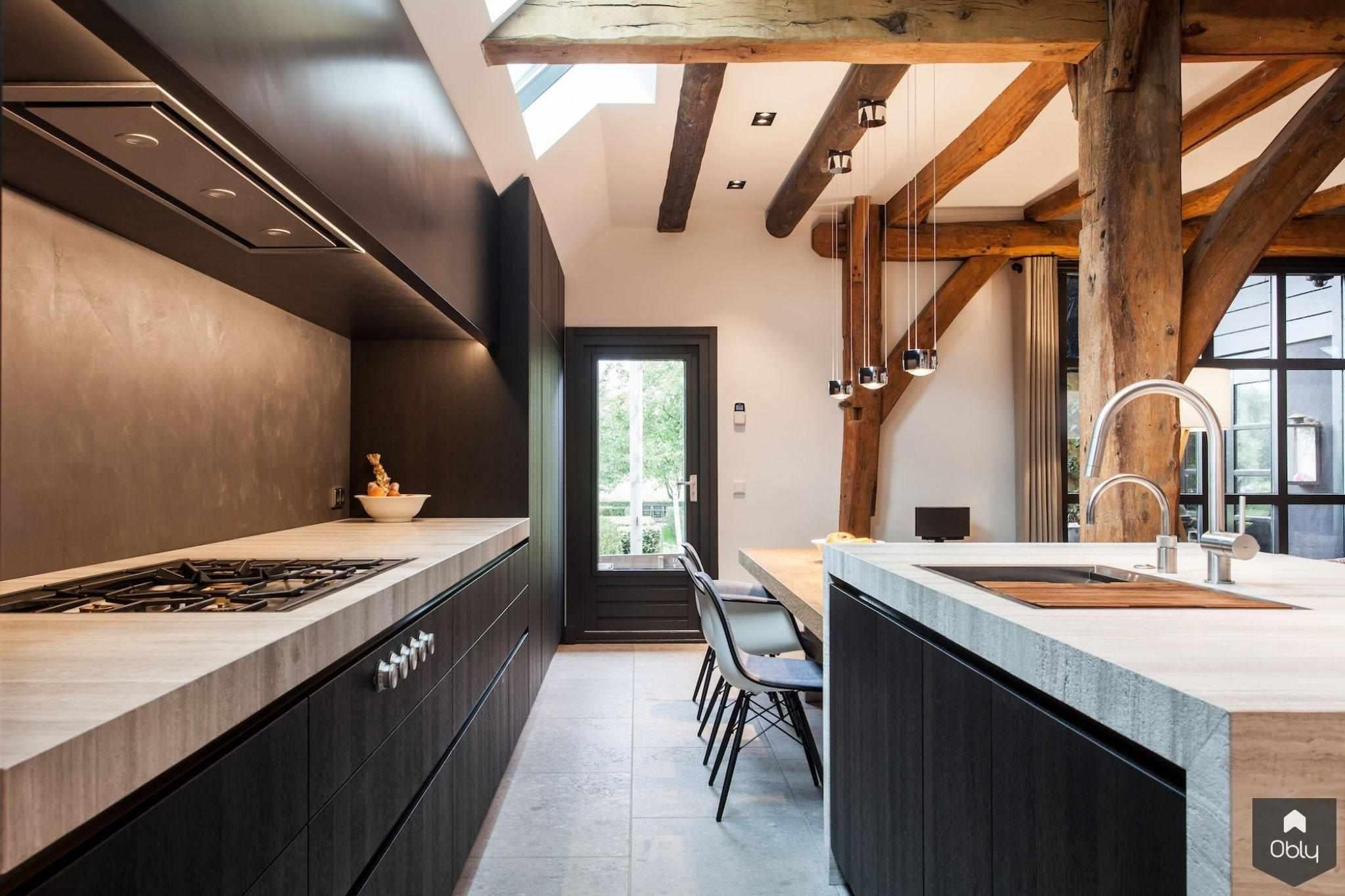 Luxe leefkeuken woonboerderij-Bob Romijnders Architectuur - Interieur-alle,Keuken,keuken woonboerderij modern interieur,landelijke leefkeuken,luxe leefkeuken woonboerderij,moderne keuken woonboerderij,woonboerderij keuken renovatie-OBLY