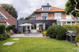 Luxe serreaanbouw met brede vouwwand-Busscher Serrebouw-Aanbouw-OBLY