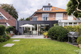 Luxe serreaanbouw met brede vouwwand-Busscher Serrebouw-Aanbouw-OBLY