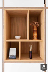 Maatwerk kast van berken multiplex en eiken fineer-Studio Jasper-alle,Entree hal trap-OBLY