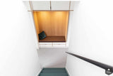 Maatwerk kast van berken multiplex en eiken fineer-Studio Jasper-alle,Entree hal trap-OBLY