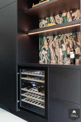 Maatwerk keuken in zwart met wit en eiken-Ergoform-alle,Keuken-OBLY