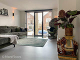 Marmoleum vloer renovatie woning-MoreFloors-Woonkamer-Marmoleum vloer toegepast in renovatie woning-OBLY