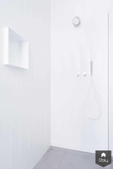 Minimalistische witte badkamer-Fors design badkamers-alle,Badkamer-Minimalistische witte badkamer | OBLY.com-OBLY