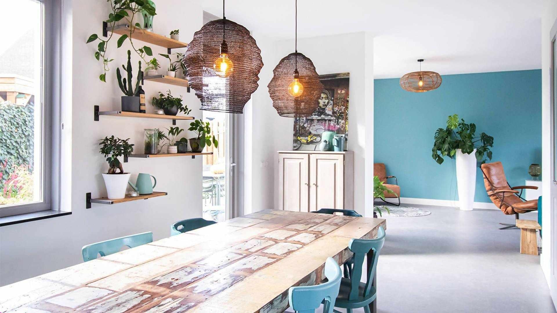 Modern interieurontwerp in woonhuis-NM ontwerp-alle,Bohemian stijl,Eclectisch interieur,Interieur,Interieurstyling,Vintage meubels,Woonhuis,Woonkamer-Modern interieurontwerp in woonhuis-OBLY
