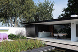 Moderne design buitenkeuken-COOXS-buitenkeuken met betonlook werkblad,design tuin met buitenverblijf,exclusieve wellness tuin,luxe buitenkeuken inspiratie,minimalistische buitenruimte,moderne buitenkeuken met barbecue,moderne design buitenkeuken,strakke tuinarchitectuur-Moderne cooxs design buitenkeuken -OBLY
